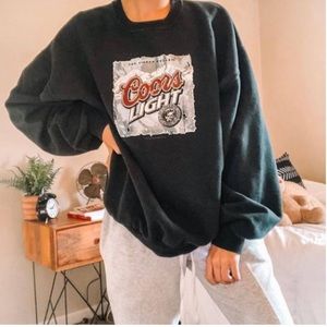 Long Sleeve Casual Basic Coors Light Sweatshirt